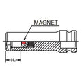 3/8 Sq. Dr. Socket  12mm 6 point Length 80mm Slide Magnet
