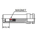 3/8 Sq. Dr. Socket  14mm 6 point Length 80mm Slide Magnet