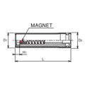 3/8 Sq. Dr. Socket with Plastic Protector  16mm 6 point Length 80mm Slide Magnet Turnable POM cover