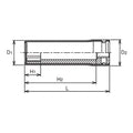 3/8 Sq. Dr. Socket with Plastic Protector  10mm 6 point Length 80mm  Turnable POM cover