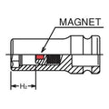 3/8 Sq. Dr. Socket  15mm 6 point Length 50mm Slide Magnet