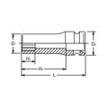 3/8 Sq. Dr. Socket  10mm 12 point Length 80mm