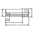 3/8 Sq. Dr. Impact Deep TORX® E12 Socket - Length 80mm