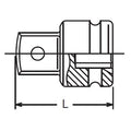 3/8 Sq. Dr. Adaptor  1/2 Square Length 32.5mm Ball type