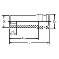 3/8 Sq. Dr. Socket  8mm Pathfinder Length 80mm