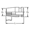 3/8 Sq. Dr. Socket  1/4 12 point Length 32mm