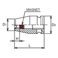 3/8 Sq. Dr.  Impact TORX® E14 Socket w/ Magnet