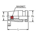 3/8 Sq. Dr. Socket  1/4 6 point Length 32mm Self-Tapping screw Magnet