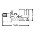 1/2 Sq. Dr. Bit Socket XZN M10 Triple Square Length 58mm