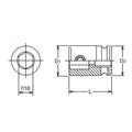 1/2 Sq. Dr. Bit Holder  7/16 For 183 series Length 38mm