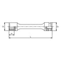 1/2 Sq. Dr. Extension Socket  10mm 6 point Length 100mm