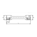 1/2 Sq. Dr. Impact 6-Point Metric Extension Socket 17mm - Length 250mm