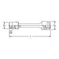 1/2 Sq. Dr. Extension Universal Socket  15mm 6 point Length 150mm