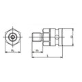 1/2 Sq. Dr. Drill Chuck Adaptor  1/2 x 20UNF  Length 44mm