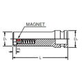 1/2 Sq. Dr. Socket  10mm Slide Magnet Length 80mm