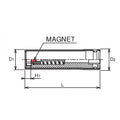 1/2 Sq. Dr. Socket with Plastic Protector  13mm Slide Magnet Length 80mm  Turnable POM cover