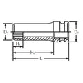 1/2 Sq. Dr. Socket  10mm Surface Drive Length 80mm