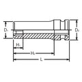 1/2 Sq. Dr. Deep Impact TORX® E12 Socket -  Length 80mm