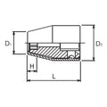 1/2 Sq. Dr. Socket with Plastic Protector  13mm 6 point Length 39.3mm  Turnable POM cover