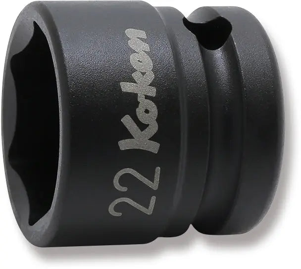 1/2 Sq. Dr. Thin Wall 6-Point Impact Metric Socket 22mm - Ko-ken USA