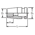 1/2 Sq. Dr. Socket  10mm Surface Drive Length 38mm