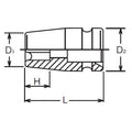 1/2 Sq. Dr. Impact TORXplus® 20EPL Low Profile Socket - Length 42mm