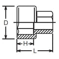 10mm Hex Dr. Socket  10mm 6 point Length 17mm