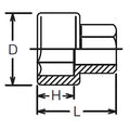 10mm Hex Dr. Socket  9mm 6 point Length 16mm