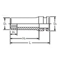 5/8 Sq. Dr. Socket  22mm Surface Length 90mm