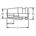 5/8 Sq. Dr. Socket  11/16 6 point Length 47.5mm