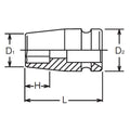 5/8 Sq. Dr. Socket  26mm 6 point Length 50.5mm