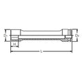 3/4 Sq. Dr. Extra Long Wheel Nut Socket  24mm 6 point Length 270mm