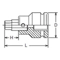 3/4 Sq. Dr. Bit Socket  9/16 Hex Length 76mm