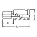 3/4 Sq. Dr. Bit Socket  19mm Hex Length 88mm