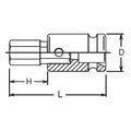 3/4 Sq. Dr. Bit Socket  32mm Hex Length 88mm