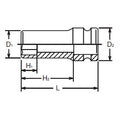 3/4 Sq. Dr. Socket  46mm 6 point Length 80mm Thin walled