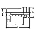 3/4 Sq. Dr. Socket  16mm Surface Drive Length 100mm