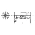 3/4 Sq. Dr. Rear Wheel Nut Socket  1.1/2 x 13/16 Hex x Square Length 100mm