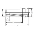 3/4 Sq. Dr. Impact Deep TORX® E22 Socket - Length 100mm