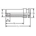 3/4 Sq. Dr. Impact Deep TORX® E26 Socket - Length 100mm