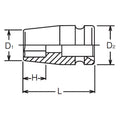 3/4 Sq. Dr. Socket  70mm 6 point Length 70mm