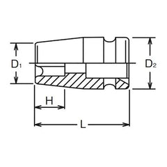 A☆yaN 3/4 Sq. Dr. Impact TORX® E28 Socket - Length 60mm - Ko-ken USA