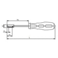 Socket Driver  1/4 6 point Length 225mm