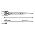 Spud Ratchet  14 x 17mm 12 point Length 380mm