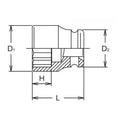 1.1/2 Sq. Dr. Socket  2.1/2 12 point Length 95mm