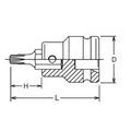 1 Sq. Dr. Bit Socket TORX® T55  Length 92mm