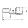 1 Sq. Dr. Bit Socket  24mm Hex Length 98mm