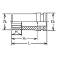 1 Sq. Dr. Socket  21mm Surface Drive Length 108mm