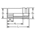 1 Sq. Dr. Socket  24mm Surface Drive Length 108mm