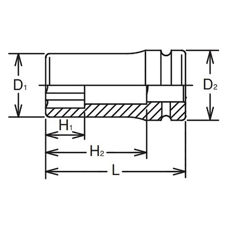 1 Sq. Dr. Socket 27mm Surface Drive Length 108mm – Ko-ken USA